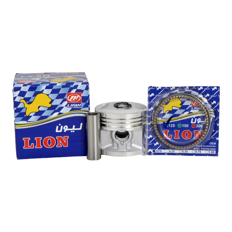 be51854edaff4bb9857b1b0e1d61f342 رینگ و پیستون (پستان) هوندا 125 برند لیون اصلی (سایز 75) - تصویر 1